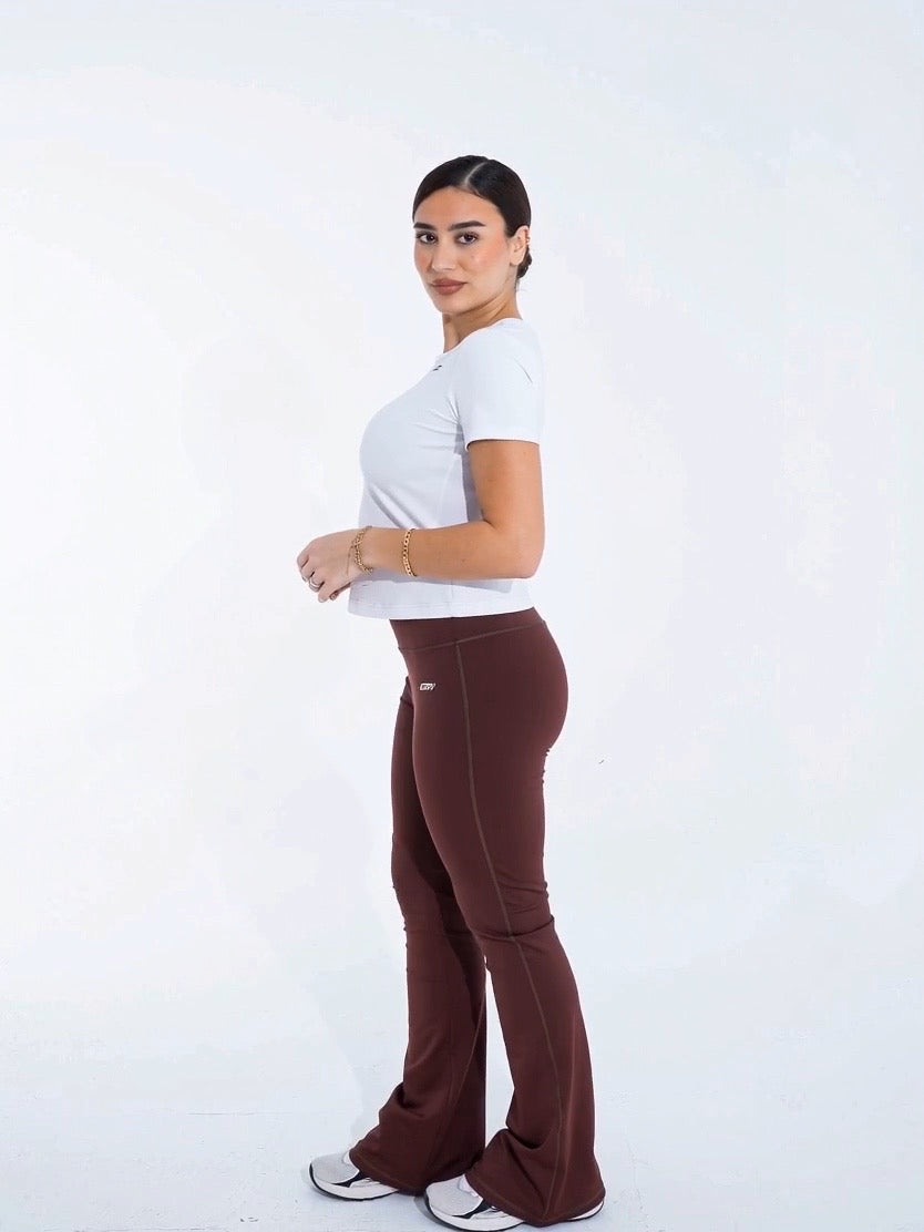 Brown Contour Flare leggings