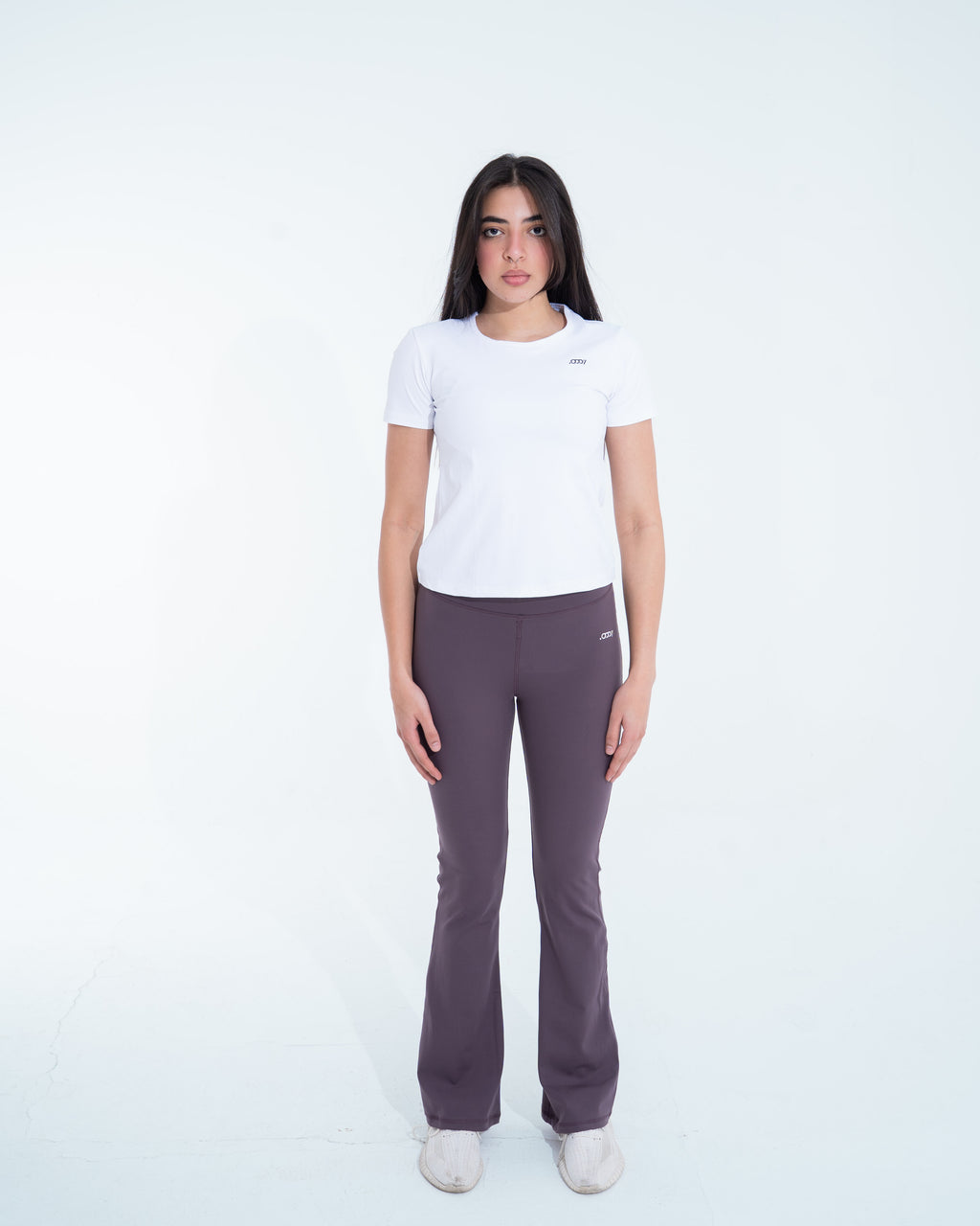 dusty-aubergine flare leggings