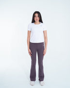 dusty-aubergine flare leggings