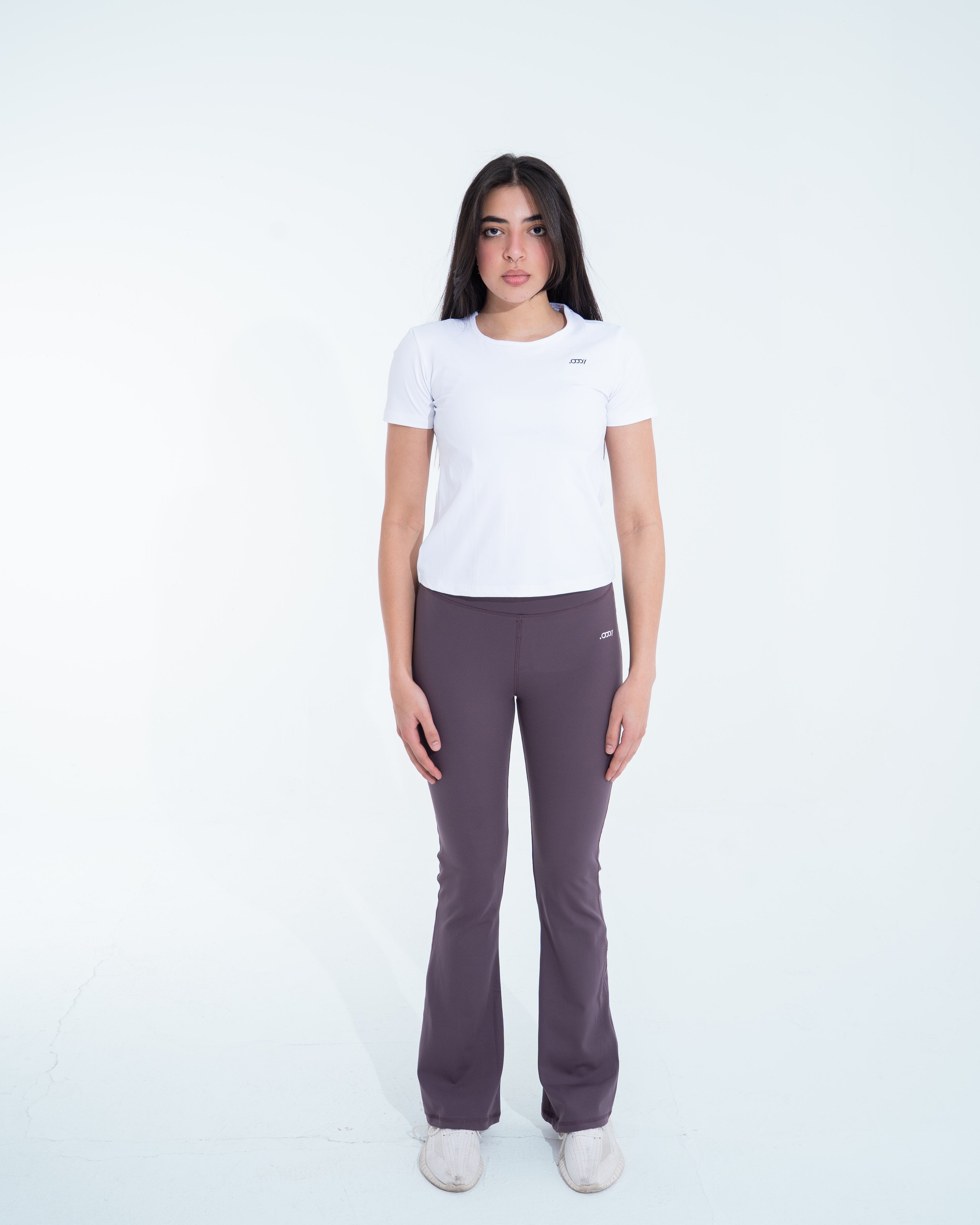 dusty-aubergine flare leggings