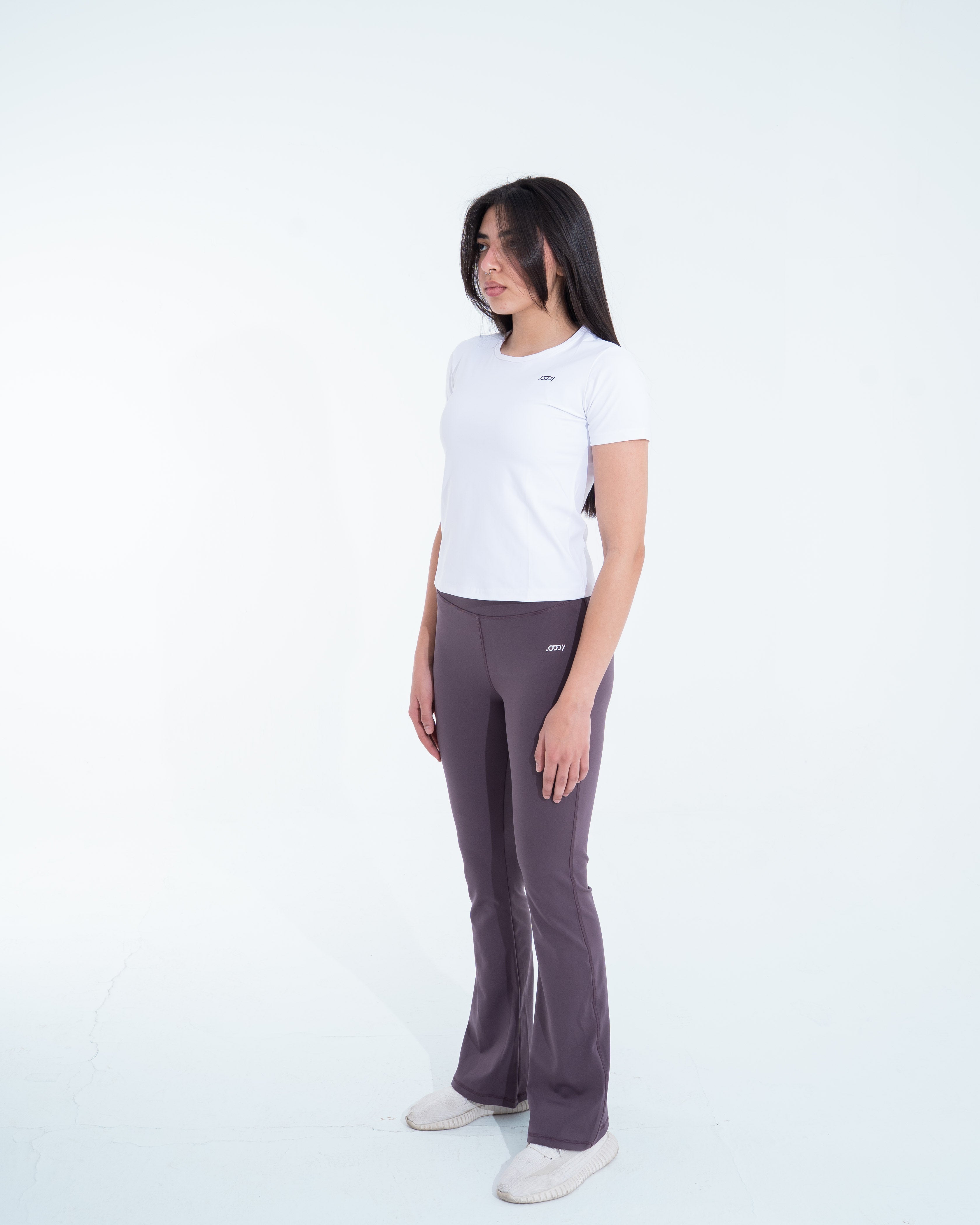 dusty-aubergine flare leggings