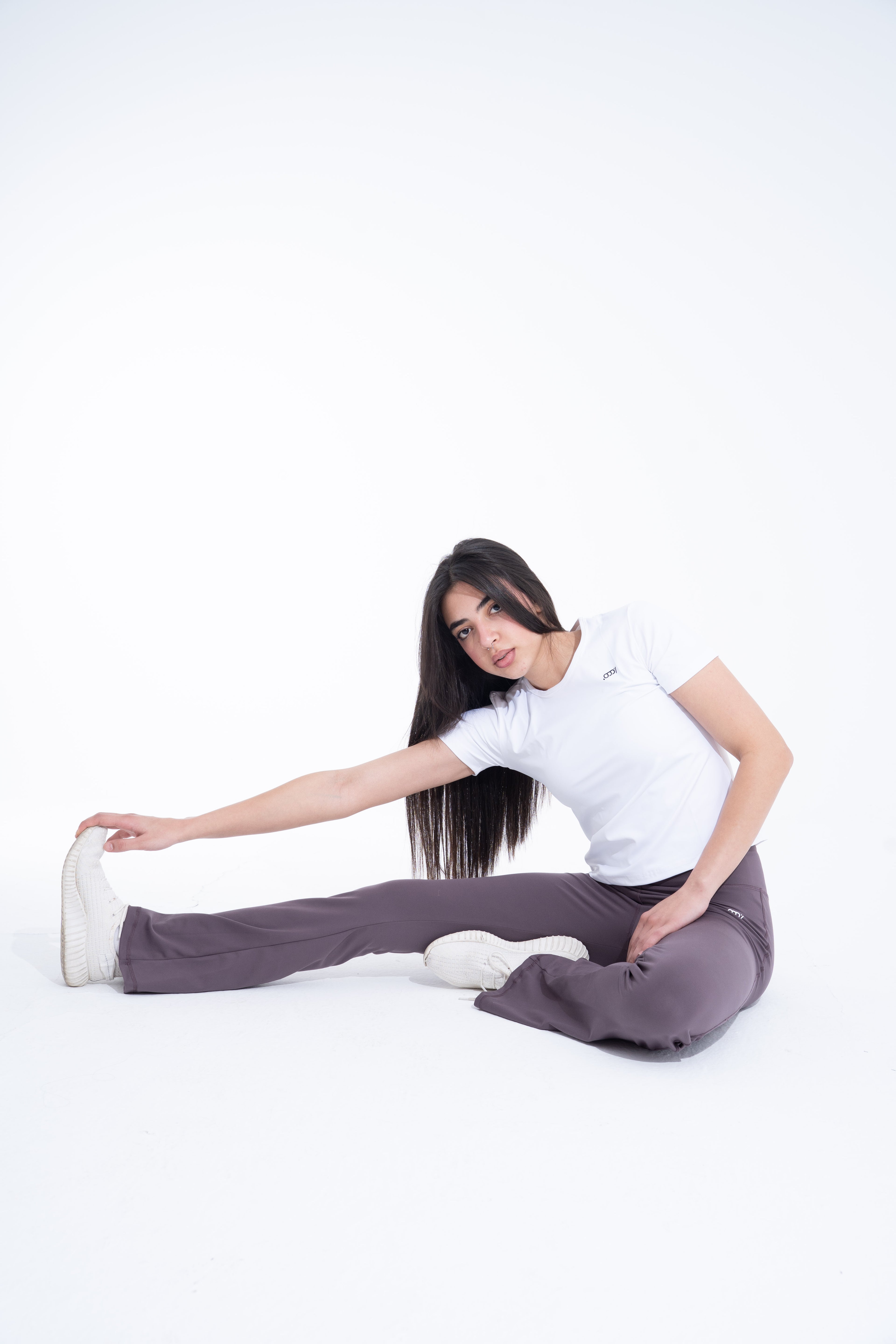 dusty-aubergine flare leggings