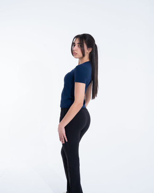 Black Contour Flare leggings