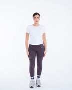 White half-sleeve top