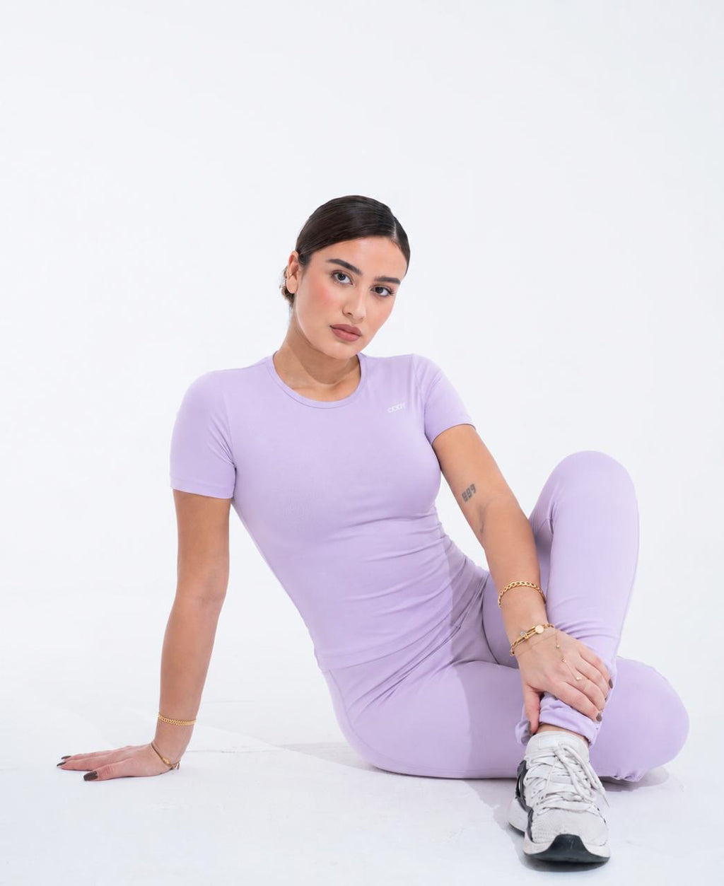 Lilac Haze Half-Sleeve Top