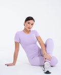 Lilac Haze Half-Sleeve Top