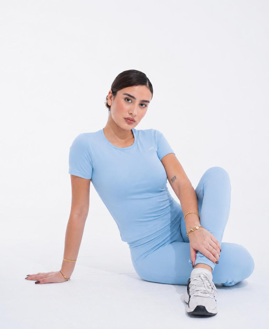 Sky Blue  half-sleeve Top