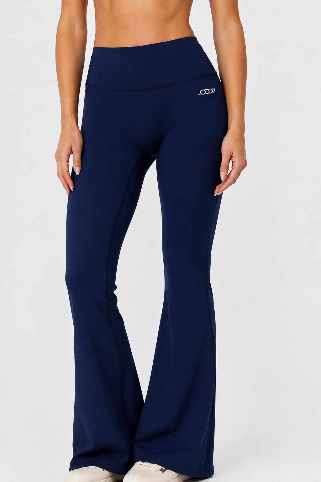 Navy flare leggings