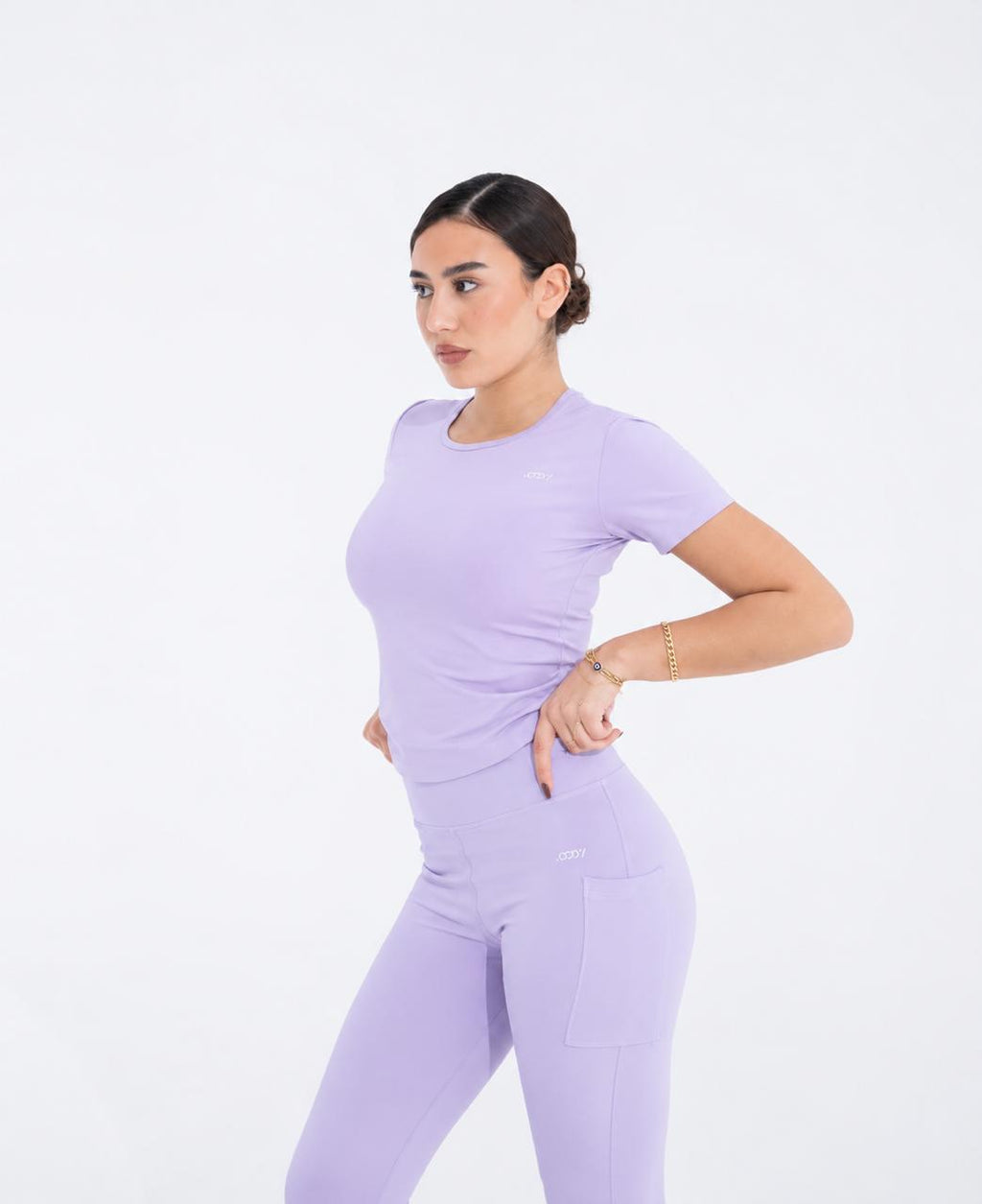Lilac Haze Half-Sleeve Top