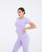 Lilac Haze Half-Sleeve Top