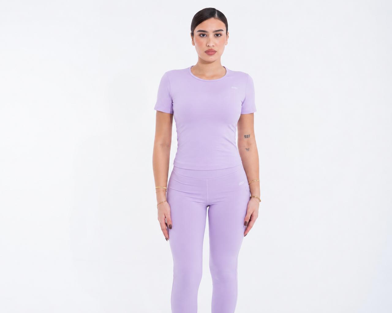 Lilac Haze Half-Sleeve Top