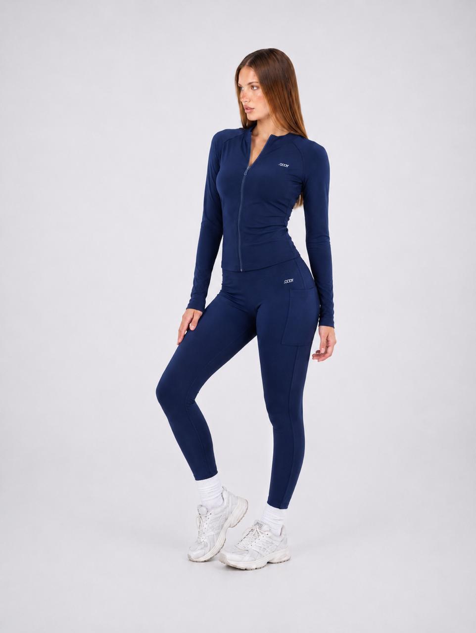 Veste sculptante bleu marine