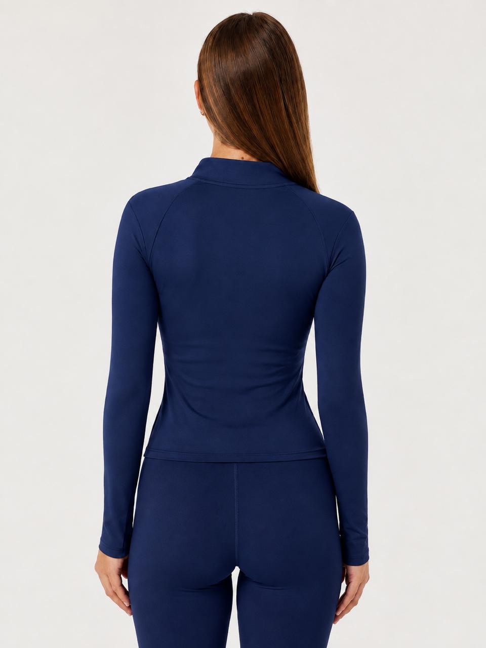 Veste sculptante bleu marine