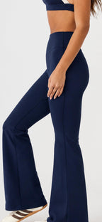 Navy flare leggings