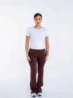 Brown Contour Flare leggings