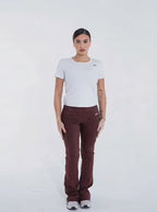 Brown Contour Flare leggings