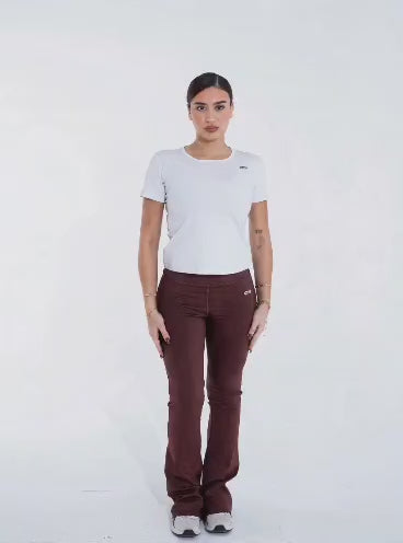 Brown Contour Flare leggings